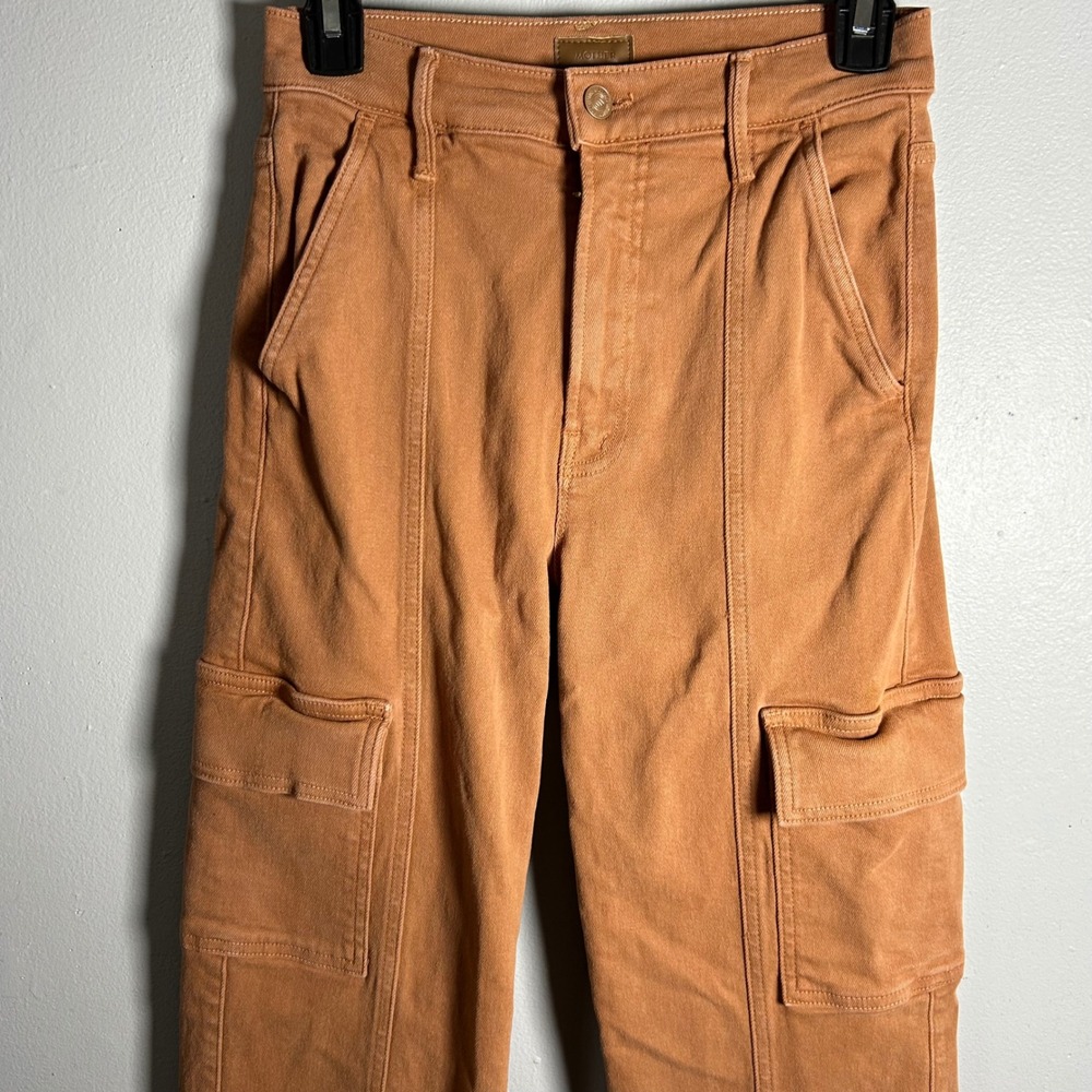 MOTHER The Rambler Cargo Pants Ginger Straight Leg Utility Jeans Size 24 - Picture 8 of 10